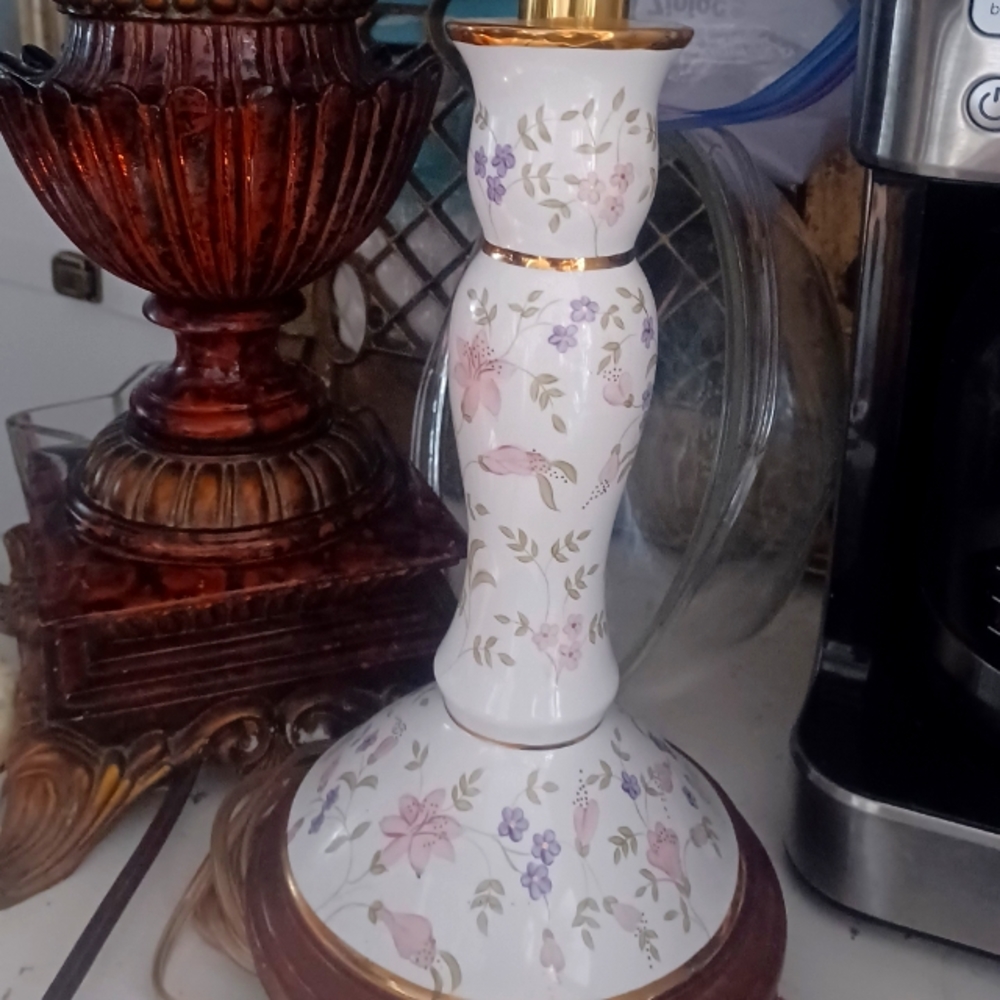 Handpainted vintage lamp